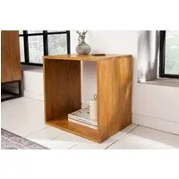 riess-ambiente Beistelltisch MAKASSAR 45cm natur - Mango-Massivholz, honey finish, Handgefertigt (Einzelartikel, 1-St), Lackiertes Regal - ideal für retro Wohn- und Schlafzimmer oder Flur