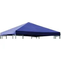 DEGAMO Pavillon-Ersatzdach, für Metall- und Alupavillon 3x3 Meter, dunkelblau, wasserdicht