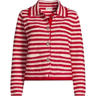 Soft Touch Jacke für Damen in Petite-Größe, Damen, size: petite, Rot, Polyester/Polyester-Mischung, by Lands' End