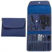 COOL-i ® Maniküre-Pediküre-Set Maniküre Pediküre Set – 16-teiliges Edelstahl Nagelpflegeset mit Etui, für Männer & Frauen, Reise & Zuhause