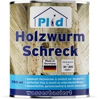plid Holzschutzlasur Holzwurm-Schreck – Effektiver Holzschutz / Holzwürmer & Holzbohrkäfer, Schnelltrocknend