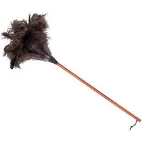 Bürstenhaus Redecker Staubwedel langer Straußenwedel, 90 cm, dunkler Griff, großer, dunkler Federkopf (1-St)