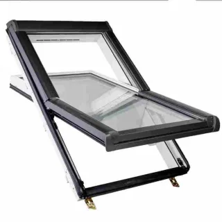 Roto Dachfenster Kunststoff Dachdecker Favorit" und Eindeckrahmen 114 x 140"