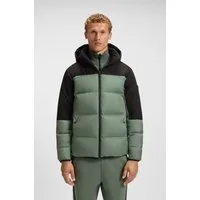 BOSS GREEN Daunenjacke abnehmbare Kapuze, Regular Fit, warm wattiert