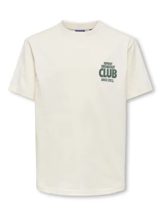 KIDS ONLY - OSJFRED RUN CLUB BOXY SS TEE Egret - Gr. - 164