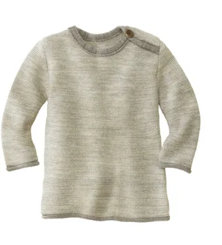 Disana Melange-Pullover 74/80 grau-natur