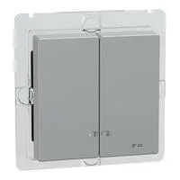 Doppelwippe Kontrollfenster IP44 aluminium, Retail