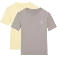 Calvin Klein Jeans T-Shirt 2-PACK MONOGRAM TOP (2-tlg) Regular fit für Kinder, 2er-Set