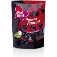 Red Band Süßigkeit, Red Band Schwarze Juwelen Starklakritz Premium Stehbeutel 200g