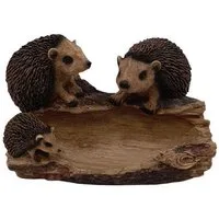 Figurendiscounter Gartenfigur Dekofigur Vogeltränke Igel 19 x 30 x 19 cm