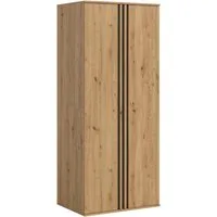 Home affaire Kleiderschrank ALVA, Breite 80 cm, mit griffloser Front in Paneeloptik, Schrank (Schlafzimmerschrank in weiteren Ausführungen erhältlich) 2 Türen, 1 Kleiderstange, 1 Einlegeboden