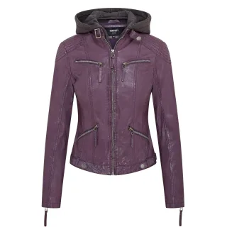 Klassische Bikerjacke mit Kapuze f�r Damen - Brazzaville