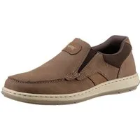 Rieker Slipper Mokassin, Loafer, Komfortschuh mit Gummizug für guten Sitz
