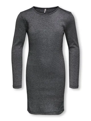 KIDS ONLY - KOGTRINNY LIFE L/S GLITTER DRESS JRS Black - Gr. - 140