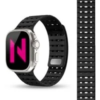 Nalia Smartwatch-Armband Apple Watch 49mm/46/45/44/42(Serie 1-3), Magnetisches Silikon Ersatzband / für Sport Fitness Uhr / Atmungsaktiv