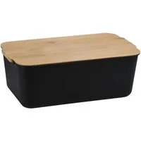 KESPER® Brotkasten Brotbox, Bambus, Kunststoff, (1-tlg), Deckel als Schneidebrett verwendbar