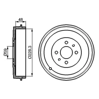 Bosch Bremstrommel Alfa Romeo Fiat Lancia 0986477088