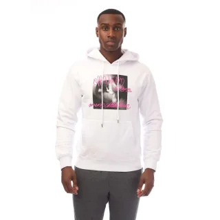 Herren Off White Tornado Type Slim Hoodie in Weiß-Rosa