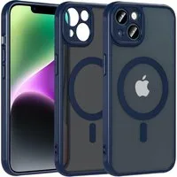 CoolGadget Handyhülle Magnet-Hülle für iPhone 14 Schutzhülle magnetisch 6,1 Zoll, Hülle Matt Stoßfest kompatibel mit Magsafe Zubehör Kameraschutz Case