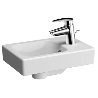 VitrA Options Handwaschbecken 5869B003-0001 38,5x25cm, Überlauf/Hahnloch rechts, weiß