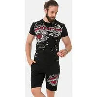 Cipo & Baxx Stoffhose Hose mit Bein-Print