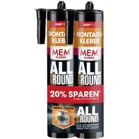 MEM Bauchemie Montagekleber MEM Montagekleber Mega Power 2x 450 g