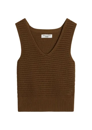 Marc OPolo DENIM - Stricktop slim Umbra Brown - Gr. - S