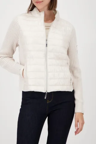 monari - Steppjacke mit Strickärmeln almond - Gr. - 46