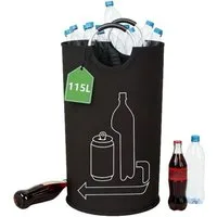 FOUORTUNATE-BEE Flaschensammler 115L Faltbarer Flaschensammler für Glasflaschen und Leergut, Großer Sammelbehälter zur Aufbewahrung von Flaschen und Leergut