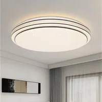 ZMH LED Deckenleuchte Wohnzimmer Ø18/27 Modern Küchenlampe Flur Schlafzimmer, Augenschutz, Einfache Installtion, LED fest integriert, Warmweiß, 12W, 3000K, warmweiß, 27×27×6cm