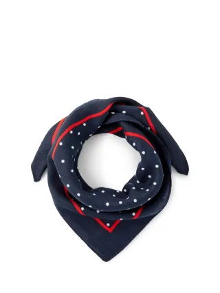 Tom Tailor - Halstuch mit Print navy red dot design - Gr. - OS