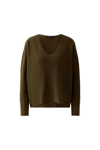 Oui - FREYJA Pullover khaki - Gr. - 40
