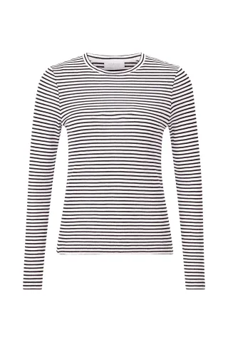 Rich & Royal - Sparkle Striped Longsleeve Organic midnight blue - Gr. - M