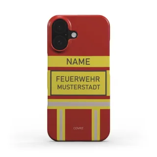 Handyhülle COVRZ | Feuerwehr | Slim Case | Rot | Personalisierbar | iPhone 16 15 14 13 Plus Pro Max, Samsung Galaxy S25 S24 S23 S22 S21 Ultra uvm. iPhone 16 Ohne