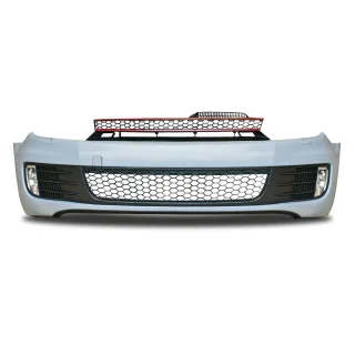 Front Stoßstange Kühlergrill Gitter Nebelscheinwerfer Spoiler für VW Golf 6 VI