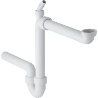 Geberit Spültisch-Ablauf G1 1/2x50 mm weiß für WM und GS in PP für ein Becken 152819111