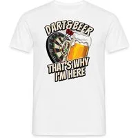 Spreadshirt T-Shirt Dart and Beer That's Why I'm Here Darts Fan Geschenk Männer T-Shirt (1-tlg)
