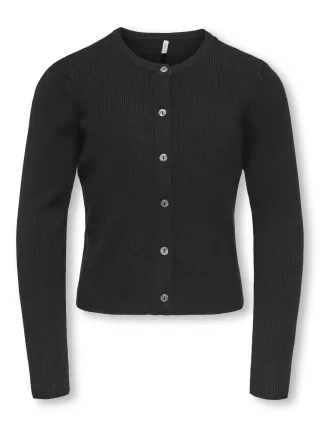 KIDS ONLY - KOGNATASCHA LS O-NECK CARD CP KNT NOOS Black - Gr. - 122/128