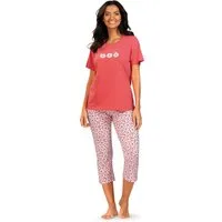 comtessa Schlafanzug Summer Whisper (Set, 2 tlg., 2-teilig) Damen Pyjama 2-teilig 7/8 Hose Baumwolle große Größen