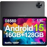 DOOGEE U11 Android Tablet 11 Zoll, 8580mAh, 4GB+128GB/2TB, Gemini AI, 90Hz Tablet (11", 4 GB, Android 15, 13MP+5MP,Octa-Core Tablets PC 2.4G/5G WLAN /GPS/Face ID/OTG)