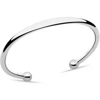 Tony Fein Armreif mit Kugeln 4-6 mm 925er Silber Massiv Hochglanzpoliert, Made in Italy für Damen und Herren