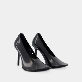 Nude Stilettos Pumps - Courreges - PVC - Schwarz