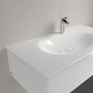 Villeroy und Boch Antao Schrankwaschtisch 4A76A2R1 100x50cm, eckig, 1 Hahnloch, ohne Überlauf, weiß C-plus