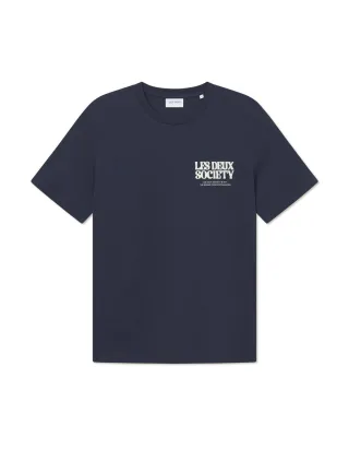 les deux - Society T-Shirt blau - Gr. - S