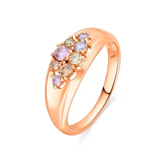 Luxenter Ring aus Zirkonia mit 18 Karat Gelbgold-Finish – Banuo