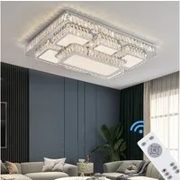 Eurohandisplay LED Deckenleuchte LED Deckenleuchte Kristall Lichtfarbe einstellbar mit Fernbedienung, LED fest integriert, Tageslichtweiß, Lichtfarbe und Helligkeit mit Fernbedienung oder App einstellbar