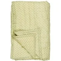 Wohndecke Ib Laursen Quilt Decke Tagesdecke Caja Staubig Grün mit Weißen Blüten, Ib Laursen