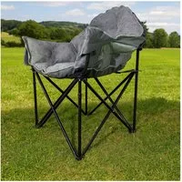 HTI-Living Klappstuhl Klappbarer Komfortsessel mit weichem Velvet Bezug (Stück), Campingstuhl