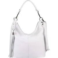 ITALYSHOP24 Schultertasche MADE IN ITALY XL Damen Nappa Leder Handtasche Shopper Umhängetasche, große 3xFach geteiltes Hauptfach, Freizeit Abend Reise Sport Urlaub