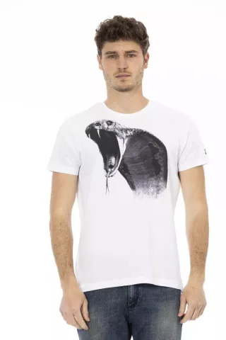 Cobra Grafik T-Shirt mit kurzen Ärmeln und Rundhalsausschnitt